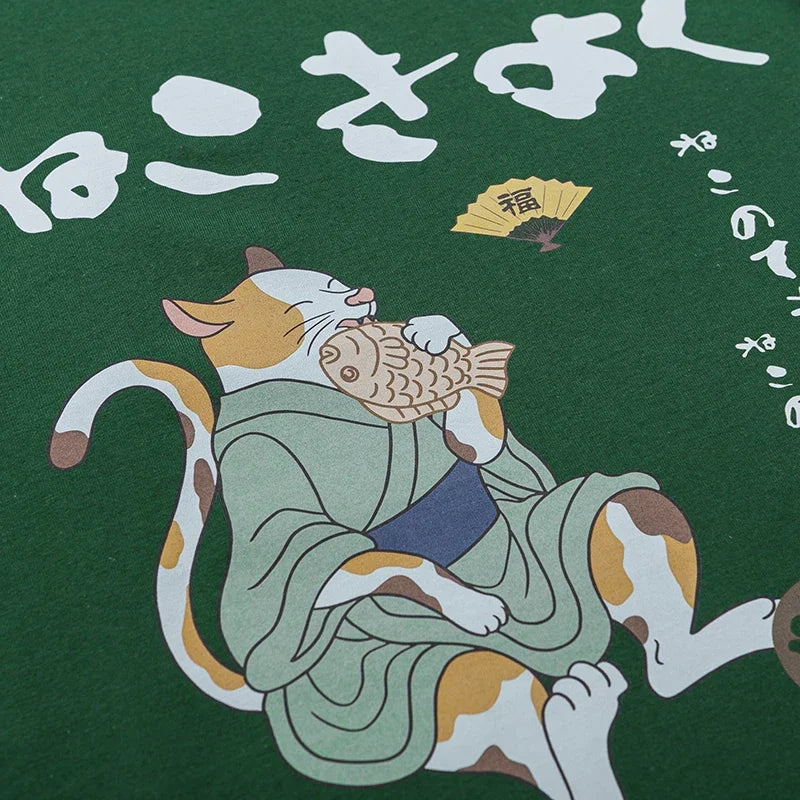 Tshirt Cat Cartoon T-Shirt — back view