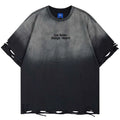 Vintage Letter Ripped Oversized T-Shirt — styling shot