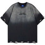 Vintage Letter Ripped Oversized T-Shirt — styling shot
