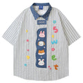 Vintage Cartoon Graphic Loose Shirt — styling shot