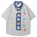 Vintage Cartoon Graphic Loose Shirt — styling shot