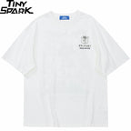 Kanji Cat Print T-Shirt — front view