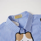 Cat Embroidered Loose T-Shirt — detail shot