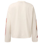 Beige Vintage Oversized Long Sleeve Tee — detail shot