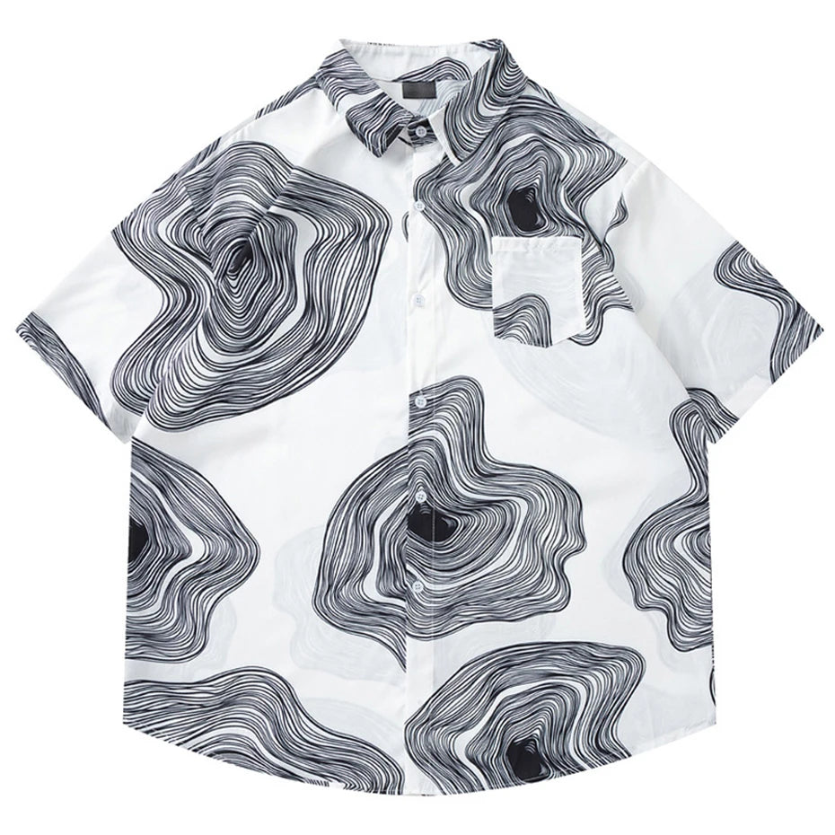 Print Graphic Loose Shirt — styling shot