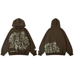 Pink Cartoon Anime Graphic Hoodie — side view