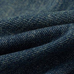Vintage Blue Denim Wide Leg Jeans — fabric close-up