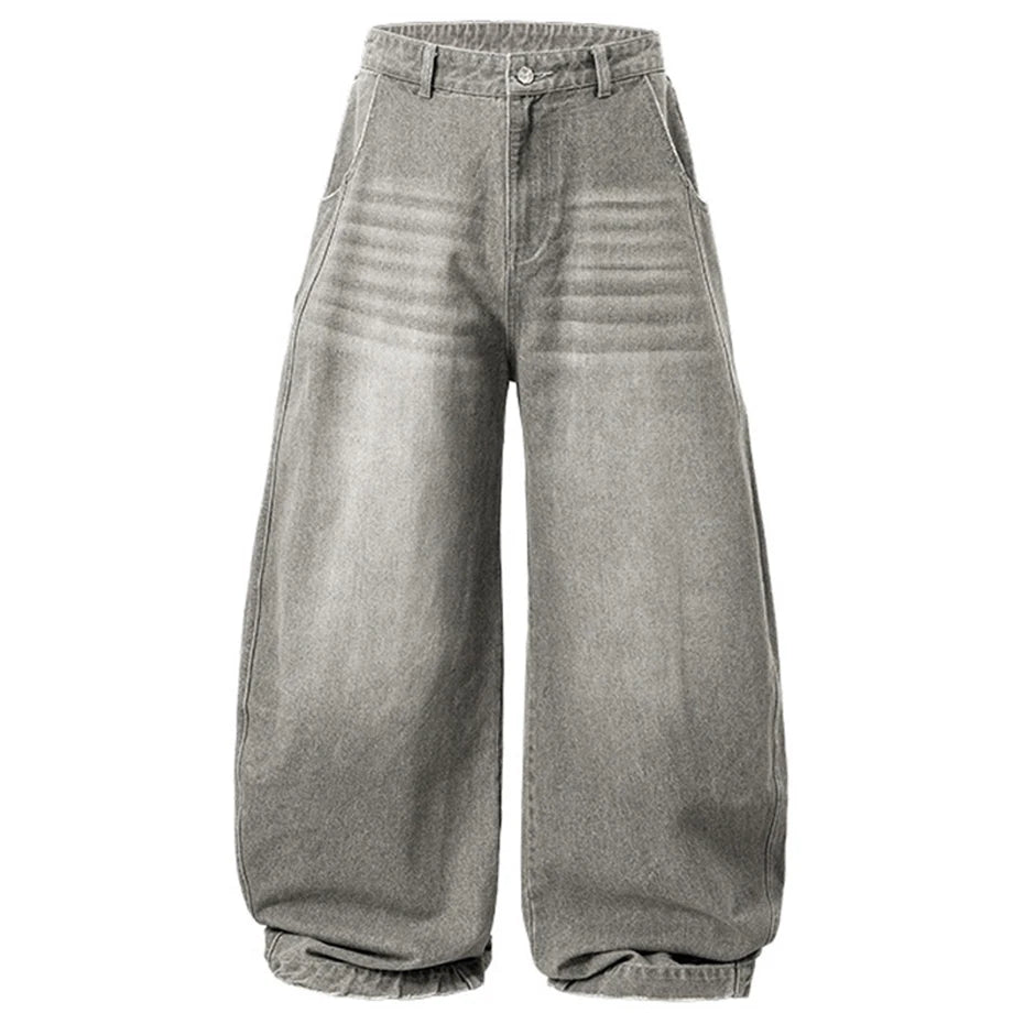 Vintage Denim Baggy Jeans — detail shot