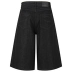 Y2K Wide Leg Denim Shorts — back view