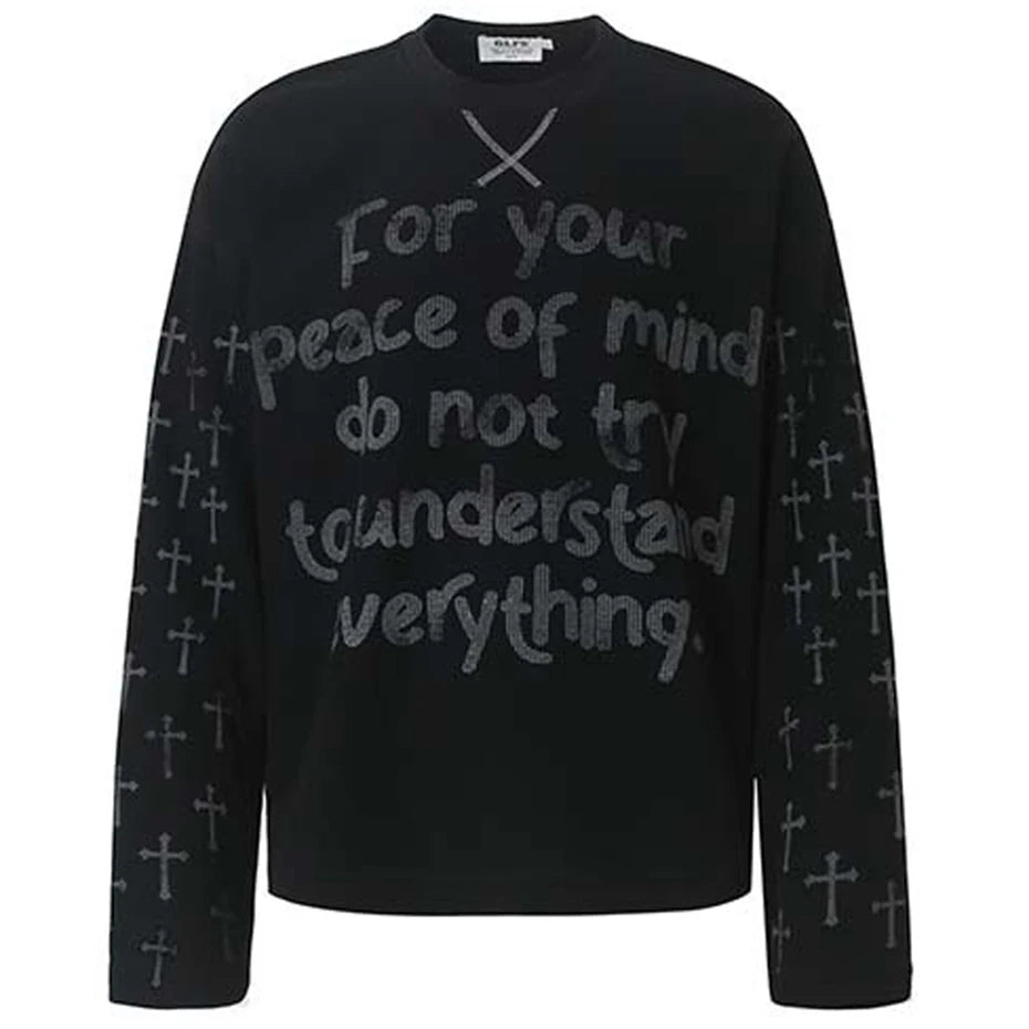 Y2K Letter Print Oversized T-Shirt — styling shot