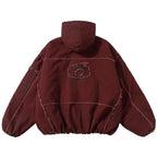 Vintage Hooded Oversized Puffer Jacket — detail shot
