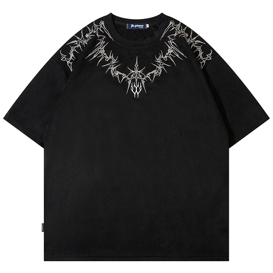 Vintage Black Suede Oversized T-Shirt — styling shot