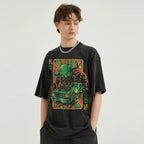 Vintage Black Alien Graphic T-Shirt — fit shot