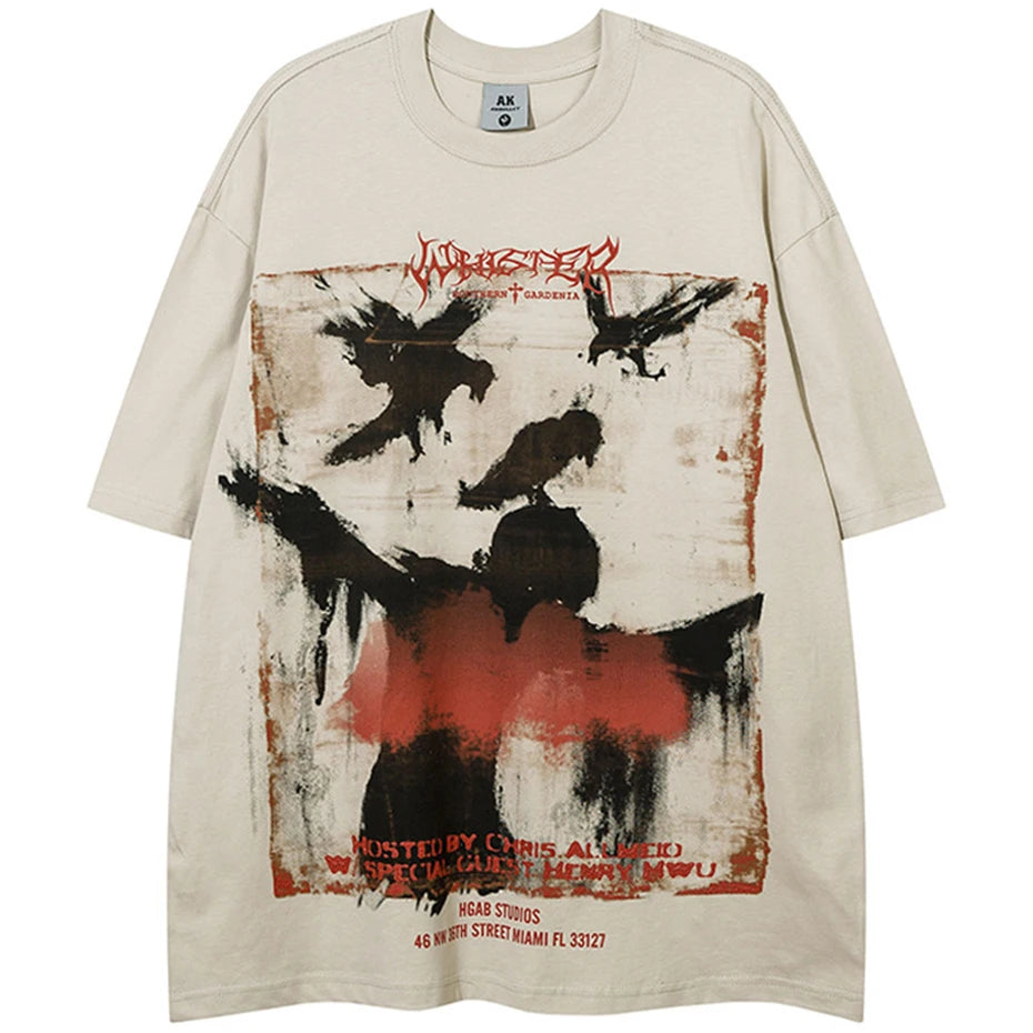 Graphic Printed Oversized T-Shirt — styling shot