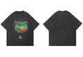 Graphic Black Faded T-Shirt — detail shot