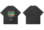 Graphic Black Faded T-Shirt — detail shot