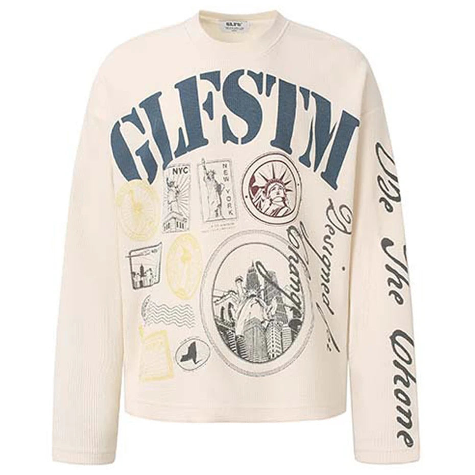 Loose Y2K Graphic Oversized T-Shirt — back view