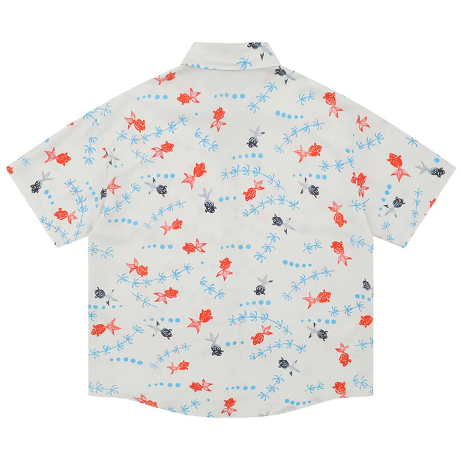 Hawaii Graphic Loose Shirt — front view