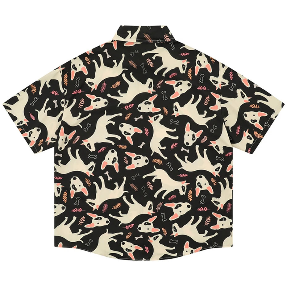 Funny Dog Graphic Loose Shirt — front view