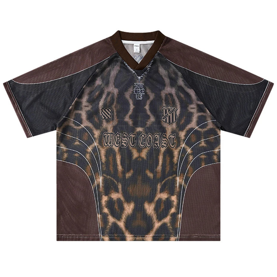 Y2K Vintage Leopard Oversized T-Shirt — styling shot