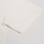 Y2K White Cat Graphic Oversized T-Shirt — fabric close-up