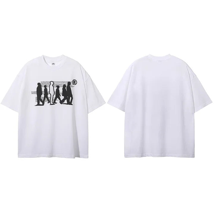 Black Shadow Graphic T-Shirt — close-up