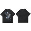 Rock Retro Black Washed T-Shirt — side view