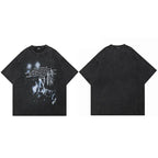 Rock Retro Black Washed T-Shirt — side view