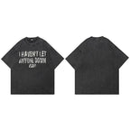 Vintage Black Letter Faded T-Shirt — detail shot