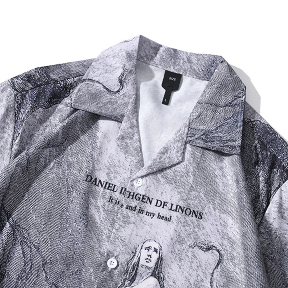 Shirts Vintage Graphic Loose Shirt — back view