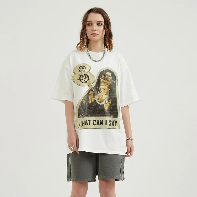 Sister White Graphic T-Shirt — front view