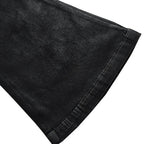 Black Denim Slim Coat — fabric close-up