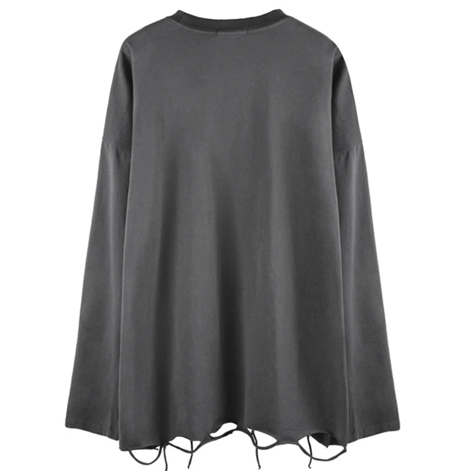Shirts Vintage Oversized Long Sleeve Tee — front view
