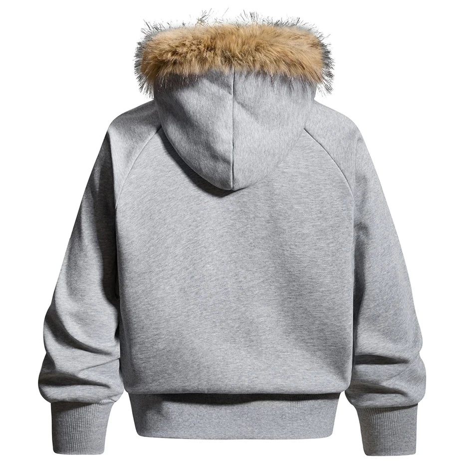 Fur Oversized Jacket — back view