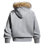 Fur Oversized Jacket — back view