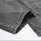 Vintage Patchwork Denim Wide Leg Jeans — fit shot