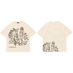 Anime Cartoon Graphic Oversized T-Shirt — side view