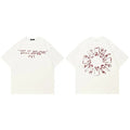 Funny White Graphic T-Shirt — side view