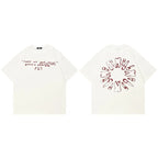 Funny White Graphic T-Shirt — side view