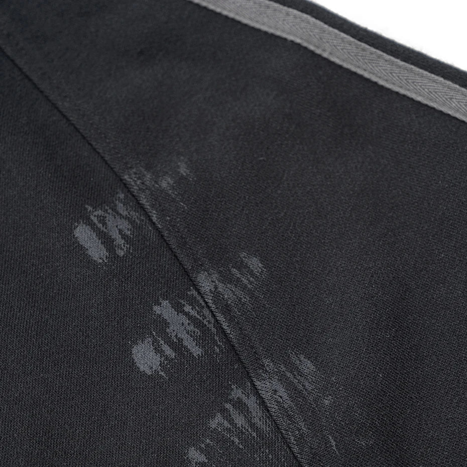 Vintage Black Striped Print Oversized Hoodie — detail shot