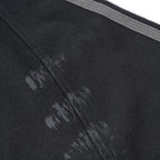 Vintage Black Striped Print Oversized Hoodie — detail shot