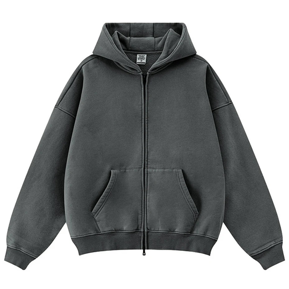 Hoodies Vintage Hooded Oversized Jacket — close-up