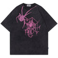 Y2K Black Spider Print Oversized T-Shirt — styling shot
