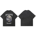 Tshirt Retro Black Washed T-Shirt — side view