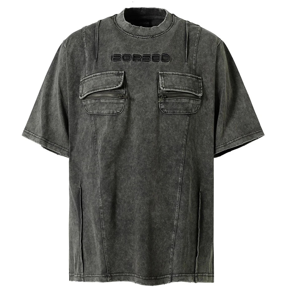 Vintage Car Patchwork Oversized T-Shirt — styling shot