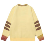Vintage Y2K Cat Knit Oversized Sweater — detail shot