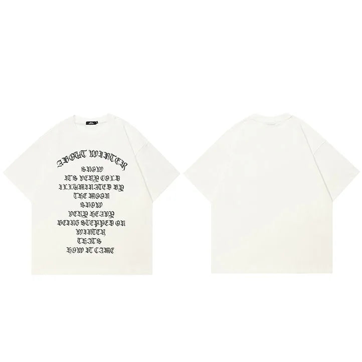 Goth Beige Graphic T-Shirt — styling shot