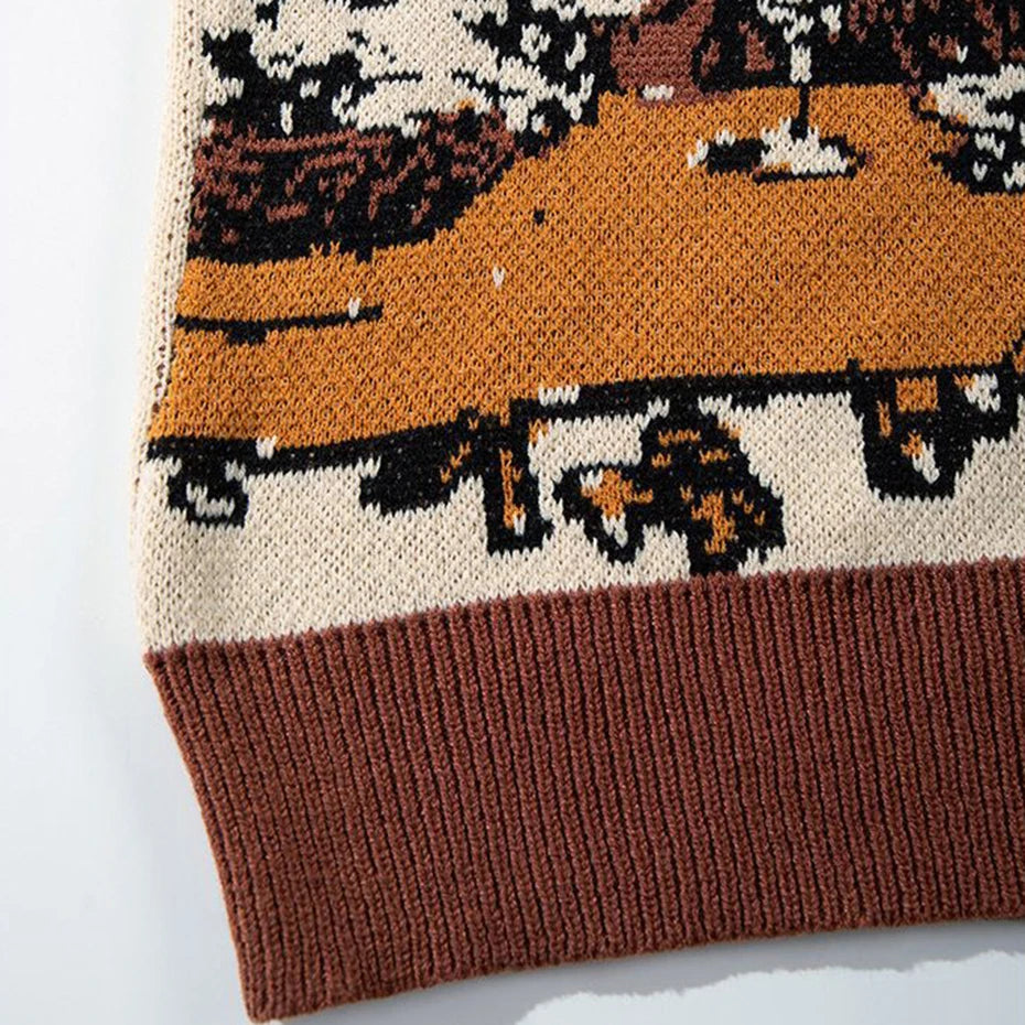 Vintage Knit Oversized Sweater — fit shot