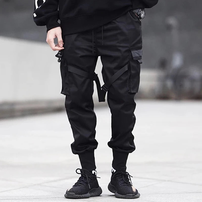 Ribbon Harem Cargo Pants — detail shot
