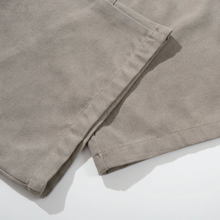 Vintage Pleated Denim Baggy Jeans — fabric close-up